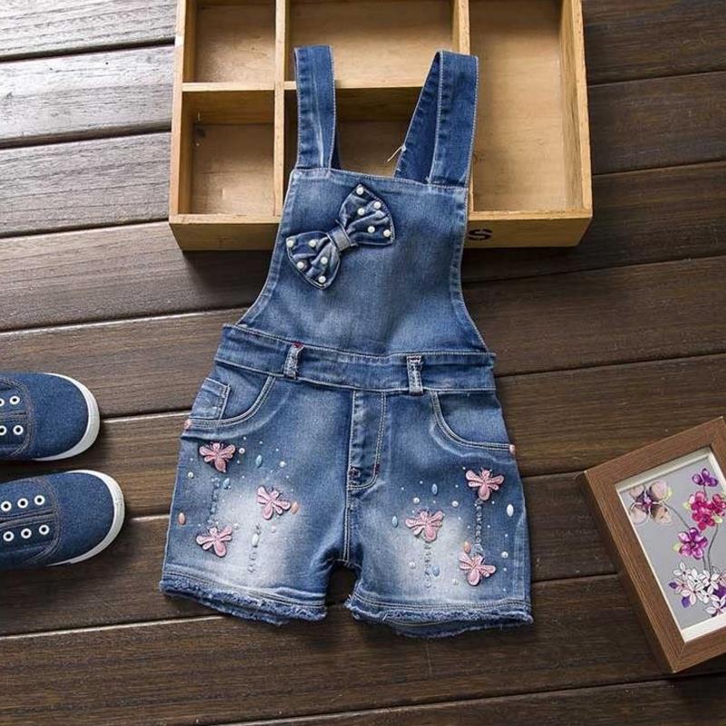 Jardineira Infantil Menino Girls Jeans Overalls