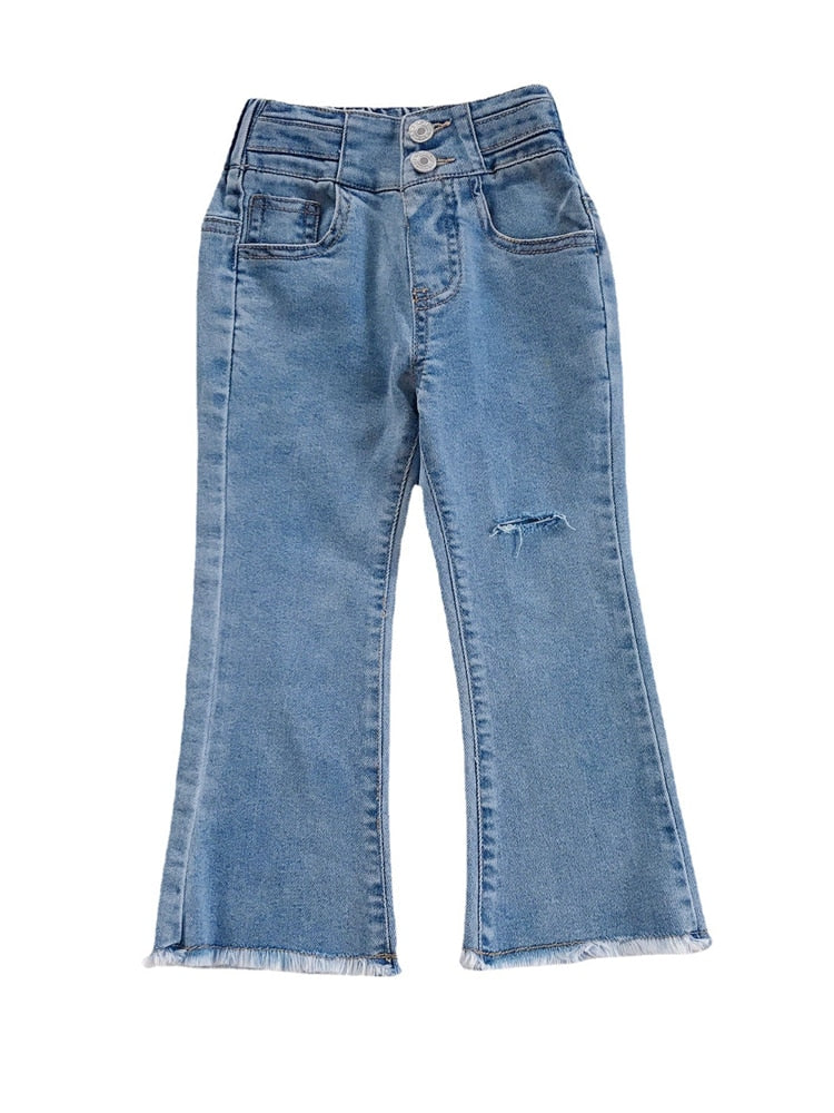 Honey Cherry High Waist Flared Jeans