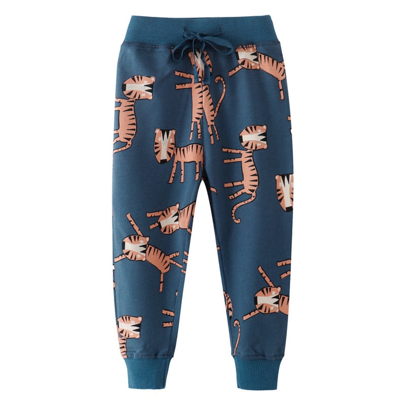 Cartoon sweatpants animals printed