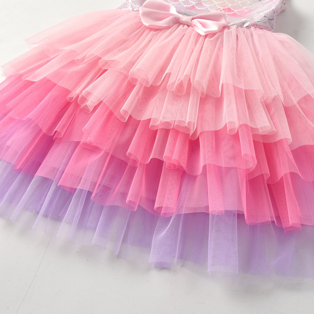 Lace Layered Dress for Girls