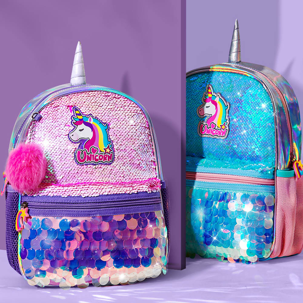 Backpack for Girls Pre-School Bag for Kindergarten Elementary - Reversible Sequin